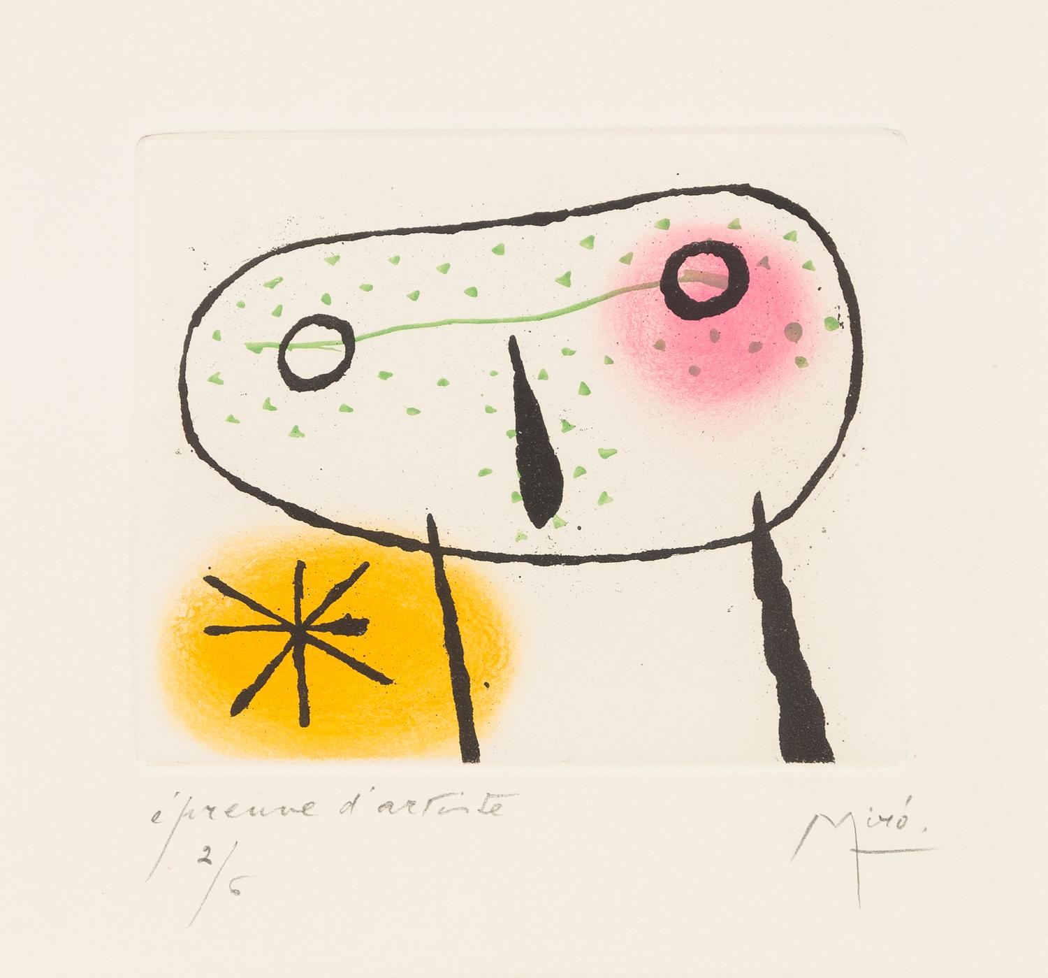 Joan Miro, (Spanish, 1893-1983), Untitled (from La Bague d'Aurore), 1957