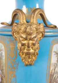A Large Gilt Bronze Mounted Sèvres Style Porcelain Vase