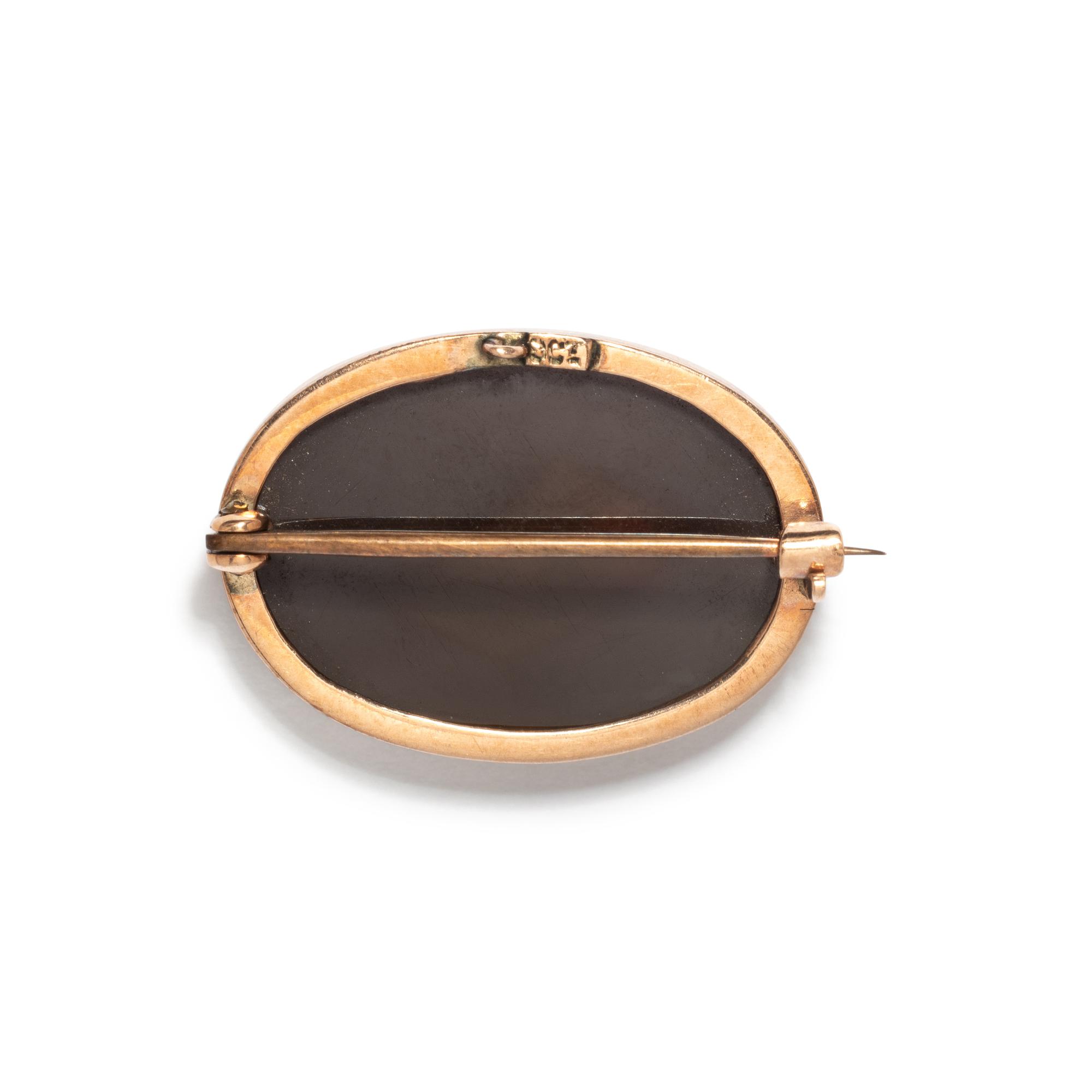 A Neoclassical Agate Brooch with a Homeric Scene of Hector, the Prince of Troy