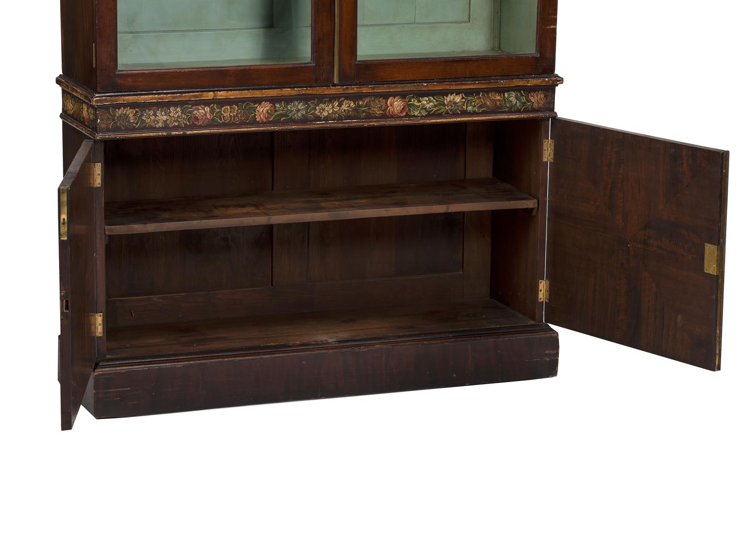 An Adams Style Paint Decorated Bookcase