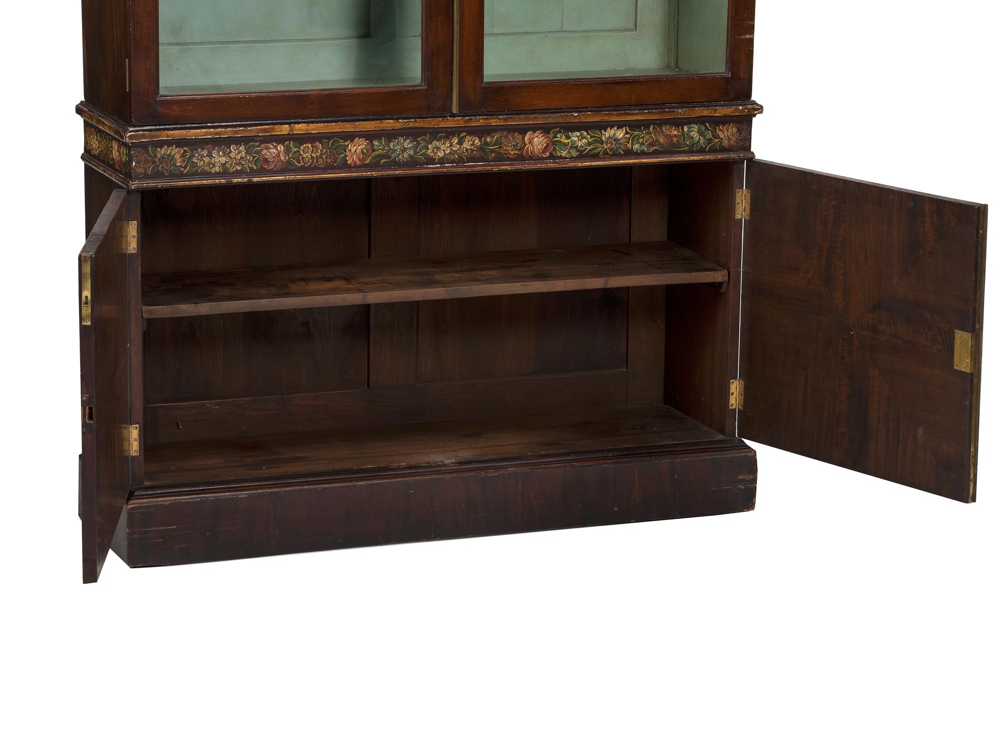 An Adams Style Paint Decorated Bookcase
