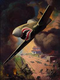 LEYDENFROST, Alexander (1888-1961). Chennault's Flying Tiger Throws a Cloud on the Rising Sun (Exploits of the P-40). c. 1944.