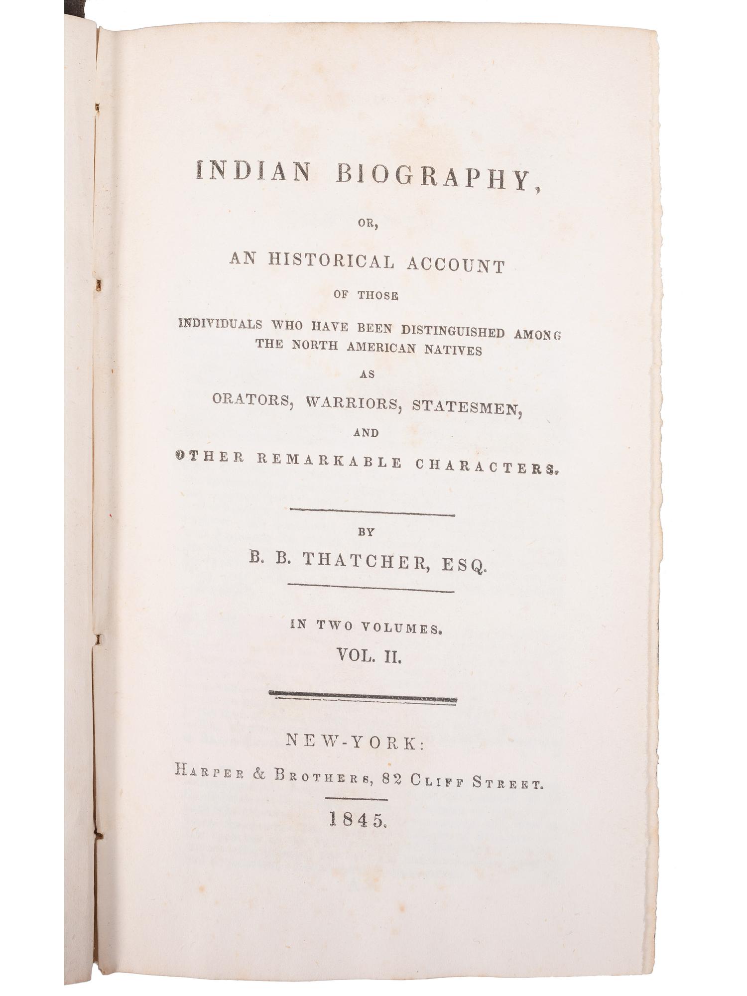 [NATIVE AMERICANS]. A group of works related to Native Americans, including military campaigns, comprising: