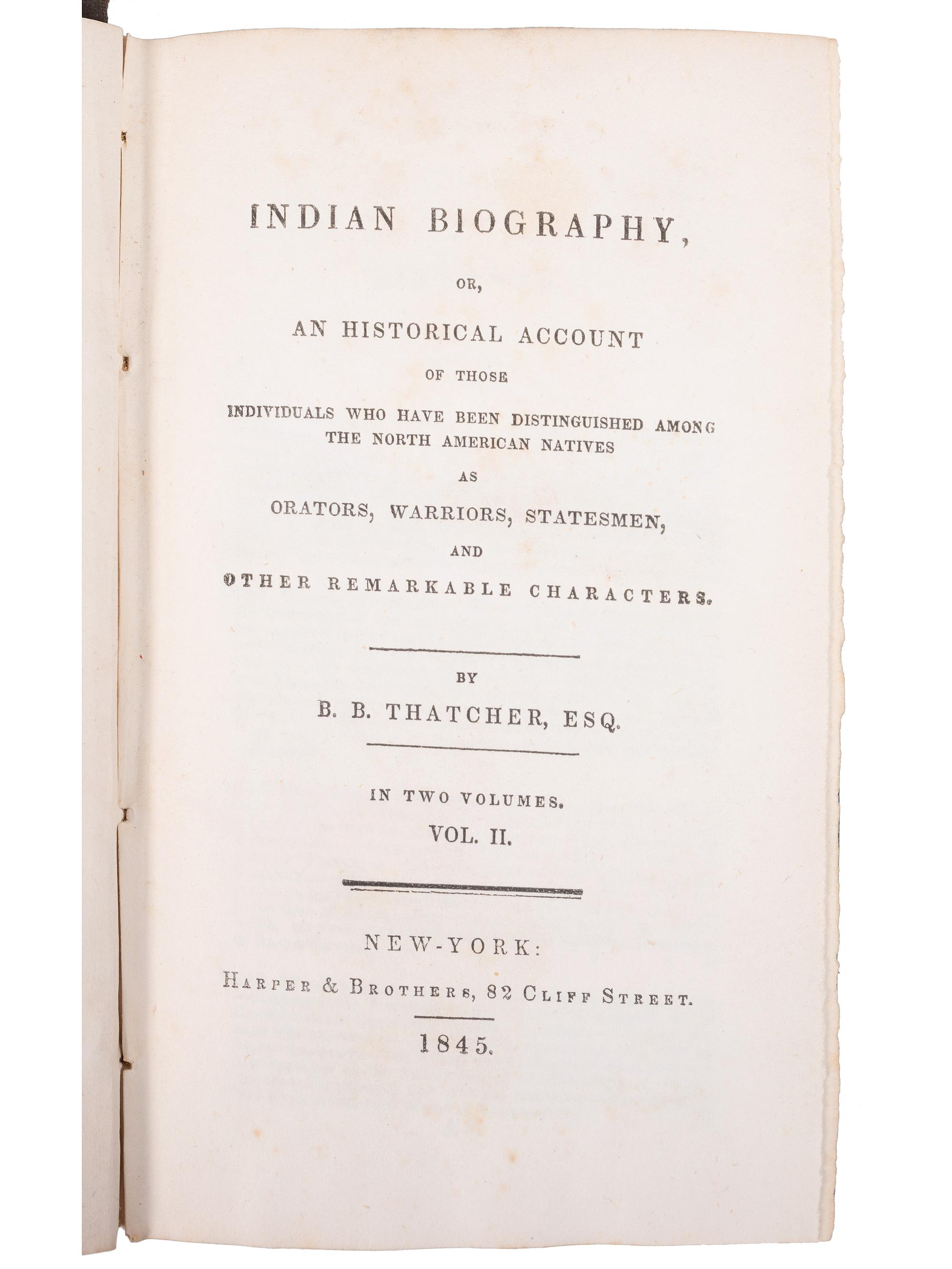 [NATIVE AMERICANS]. A group of works related to Native Americans, including military campaigns, comprising: