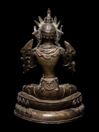 A Tibetan Bronze Seated Figure of Vajrasattva