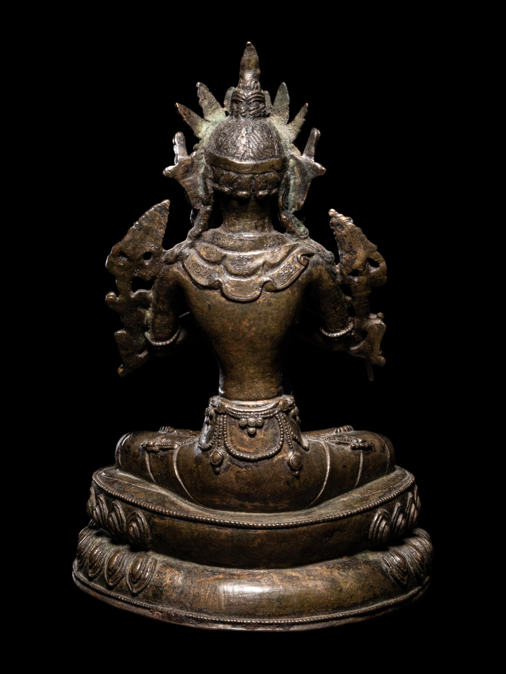 A Tibetan Bronze Seated Figure of Vajrasattva
