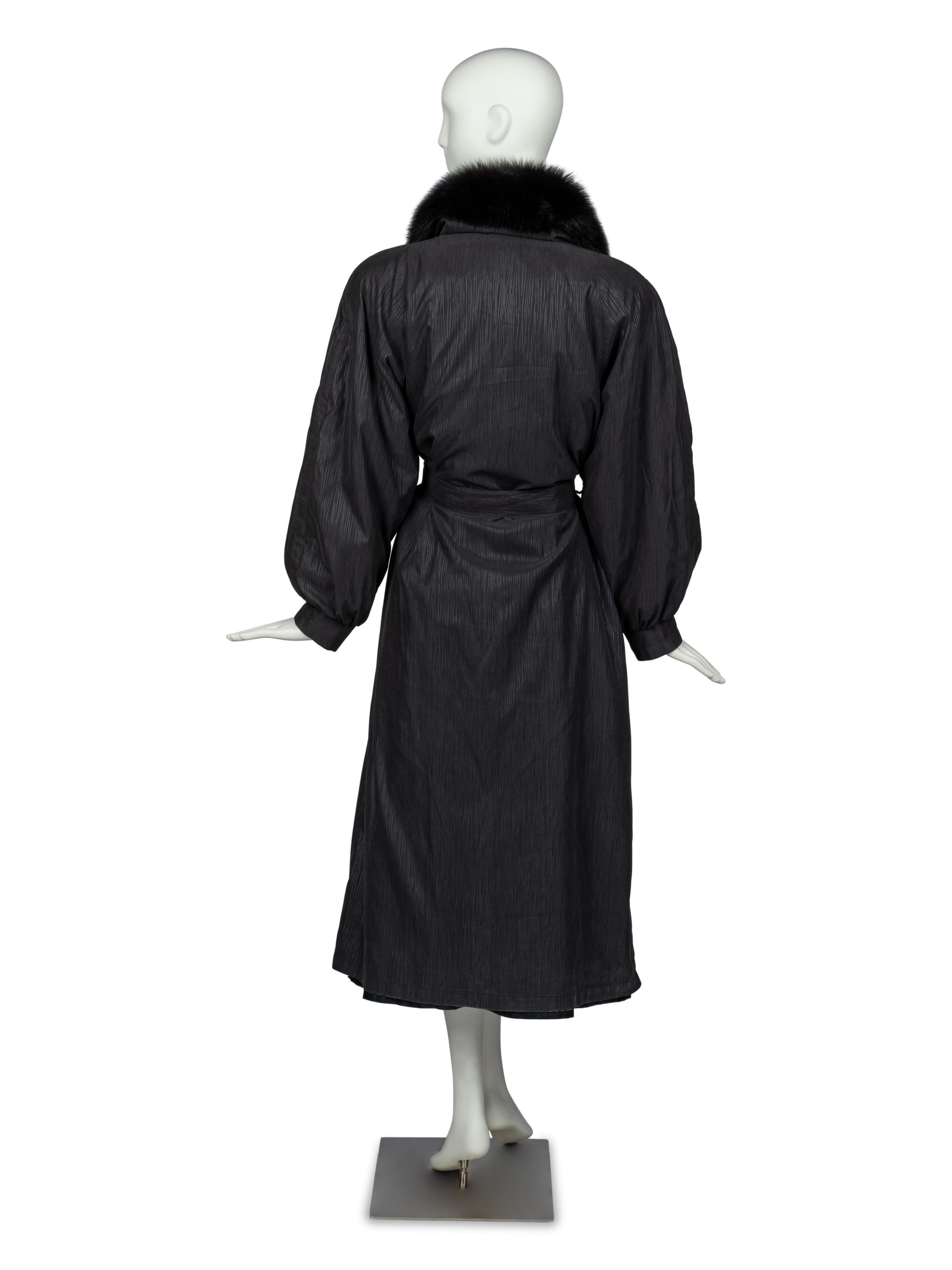 Nina Ricci Belted Fox Fur Coat