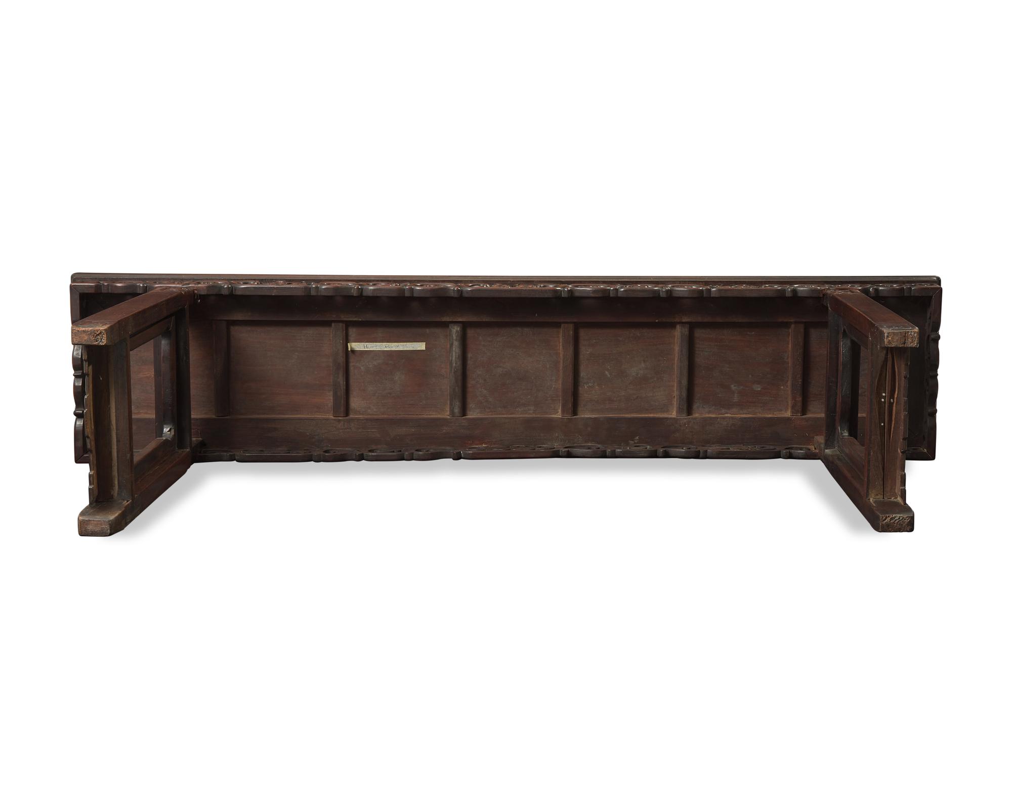 A large Chinese hardwood altar table, late Qing to Republic period