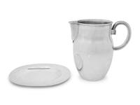 A Mexican Silver Water Pitcher and Tray