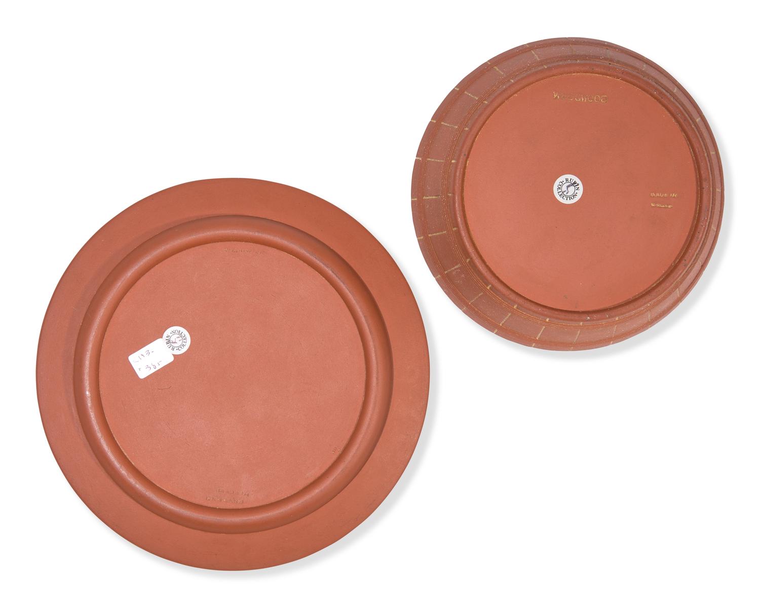 A Wedgwood Rosso Antico Butter Dish and Liner