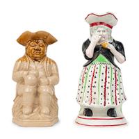 A "Scottish Farmer" Toby Jug and a "Lady Snuff Taker" Toby Jug