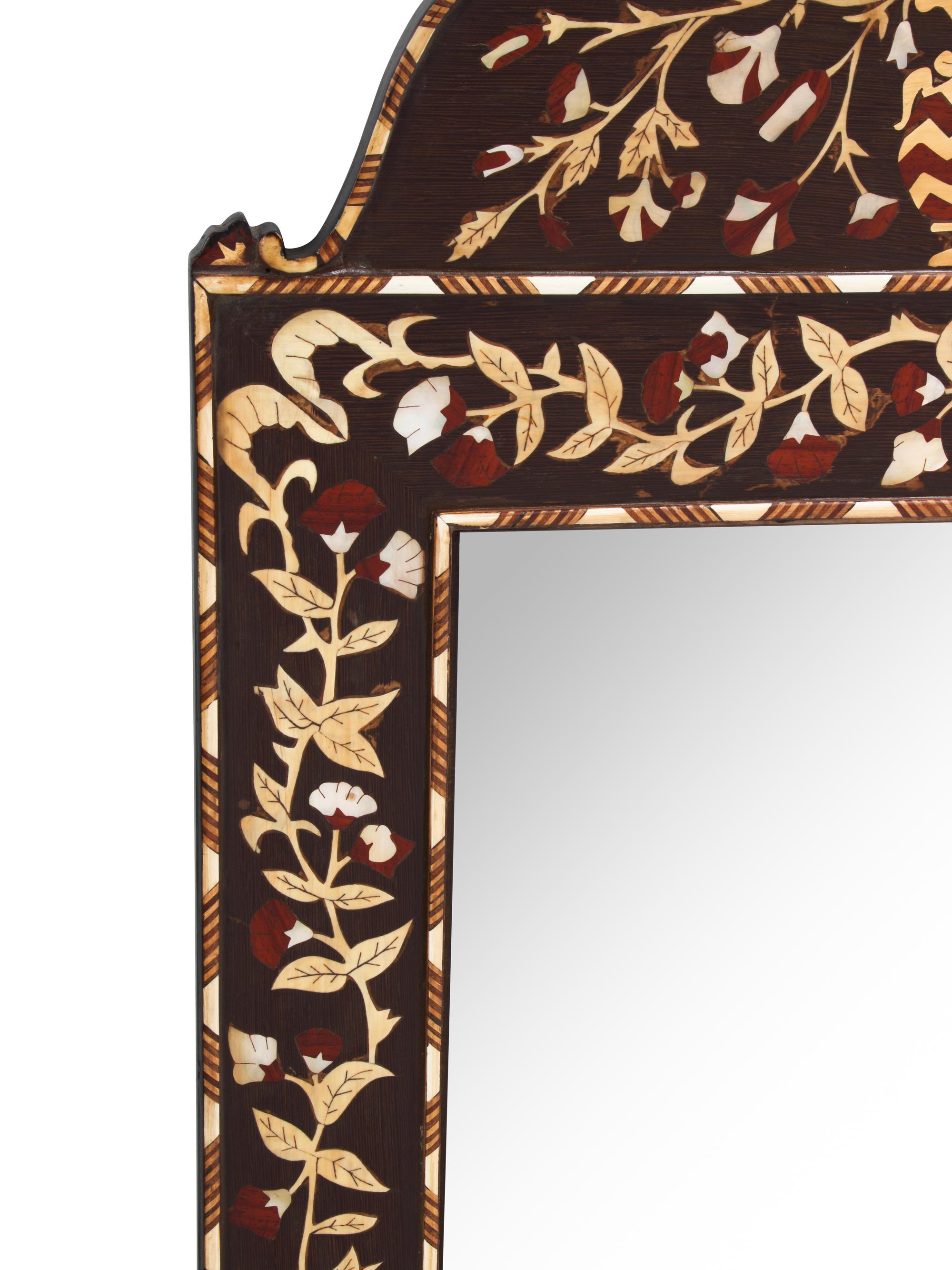 A Pair of Iberian Marquetry Mirrors