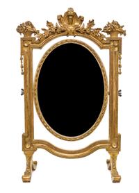 A Louis XVI Style Giltwood Dressing Mirror, LATE 19TH/EARLY 20TH CENTURY, Height 29 1/4 x width 19 inches. — LATE 19TH/EARLY 20TH CENTURY,