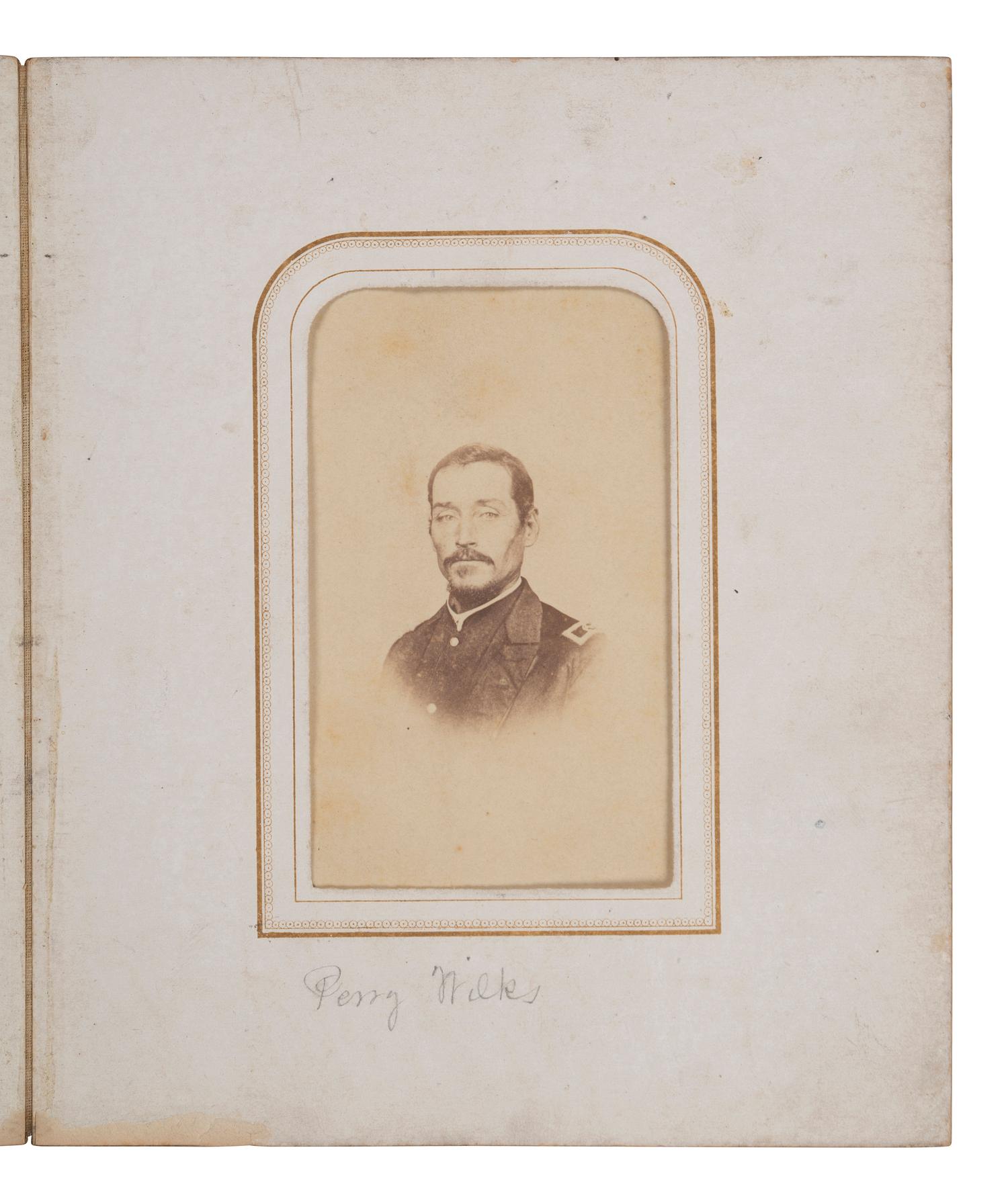 [CIVIL WAR]. A CDV album containing images of Civil War officers including Medal of Honor recipient Perry Wilkes, and others.