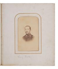 [CIVIL WAR]. A CDV album containing images of Civil War officers including Medal of Honor recipient Perry Wilkes, and others.