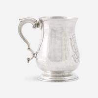 A silver cann Samuel Soumaine (1718-1765), Philadelphia, PA, circa 1760