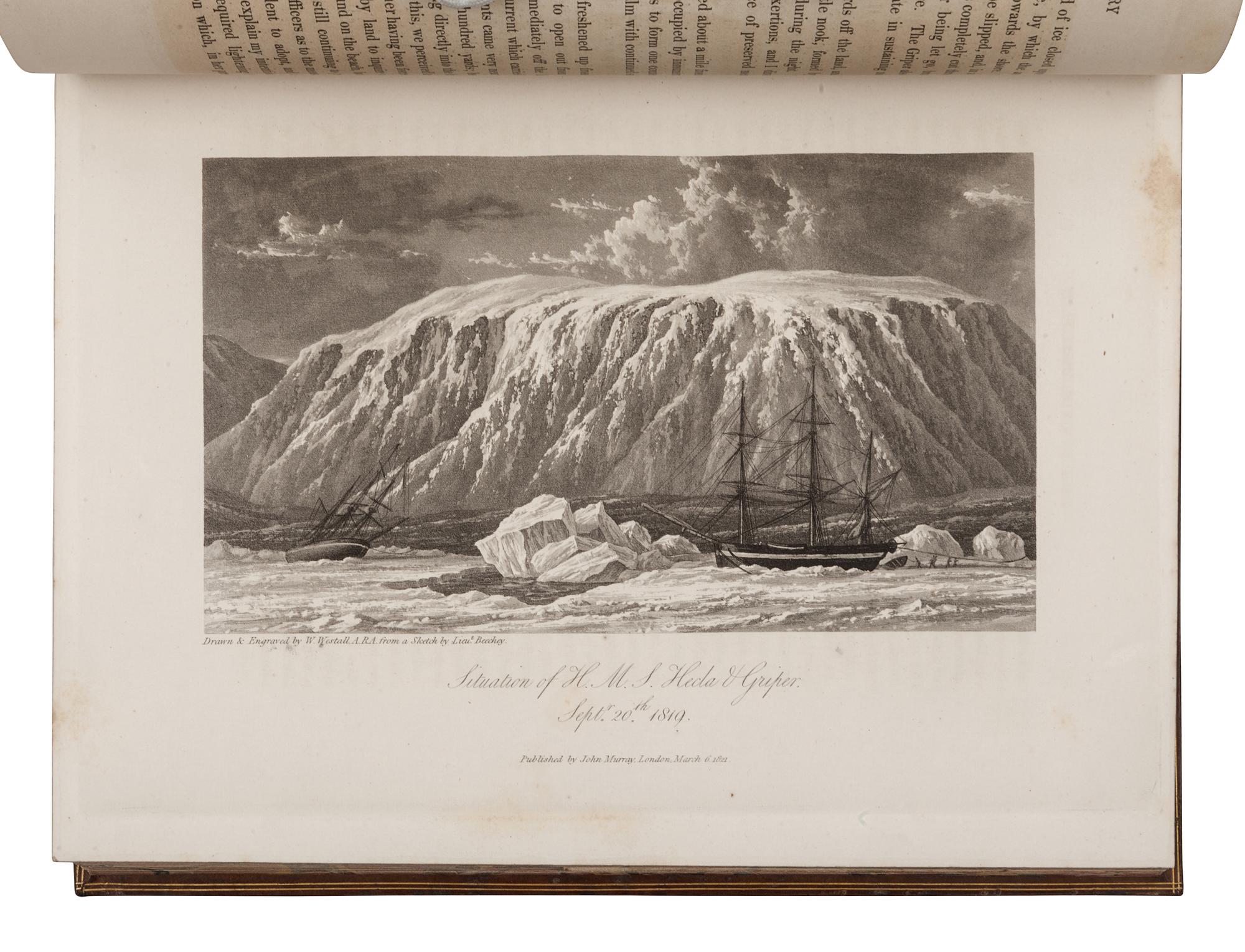 [TRAVEL & EXPLORATION]. PARRY, William Edward, Sir (1790-1855). Journal of a Voyage for the Discovery of a North-West Passage from the Atlantic to the Pacific; Performed in the Years 1819-20, in His Majesty's Ships Hecla and Griper . London: William Clowes for John Murray, 1821.