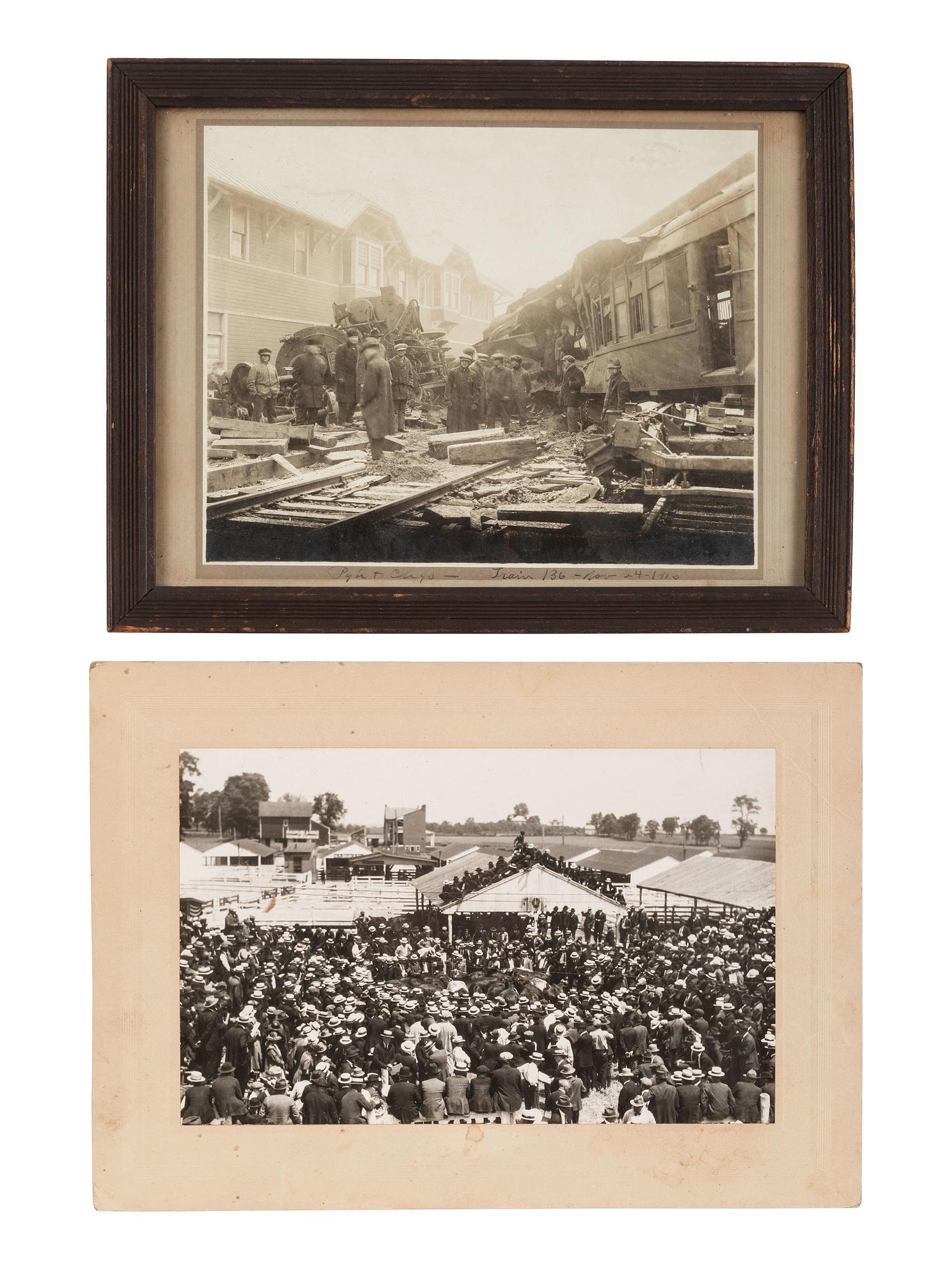 [EARLY PHOTOGRAPHY]. 20 occupational photographs, incl. railroad workers and farmers.