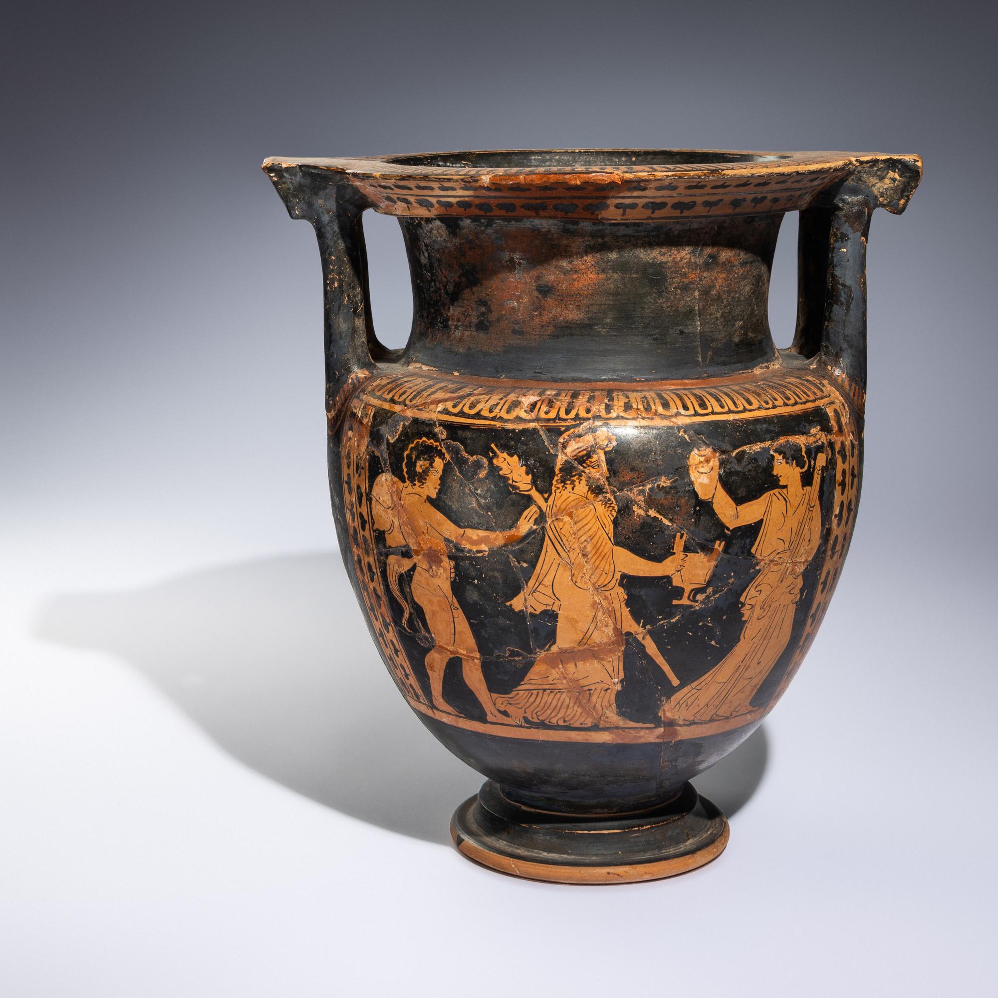 An Attic Red‑Figured Column‑Krater with Dionysiac Scenes