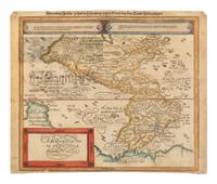 [MAP]. MÜNSTER, Sebastian (1488-1552). Americae sive novi orbis nova descriptio . Basel, ca 1614.