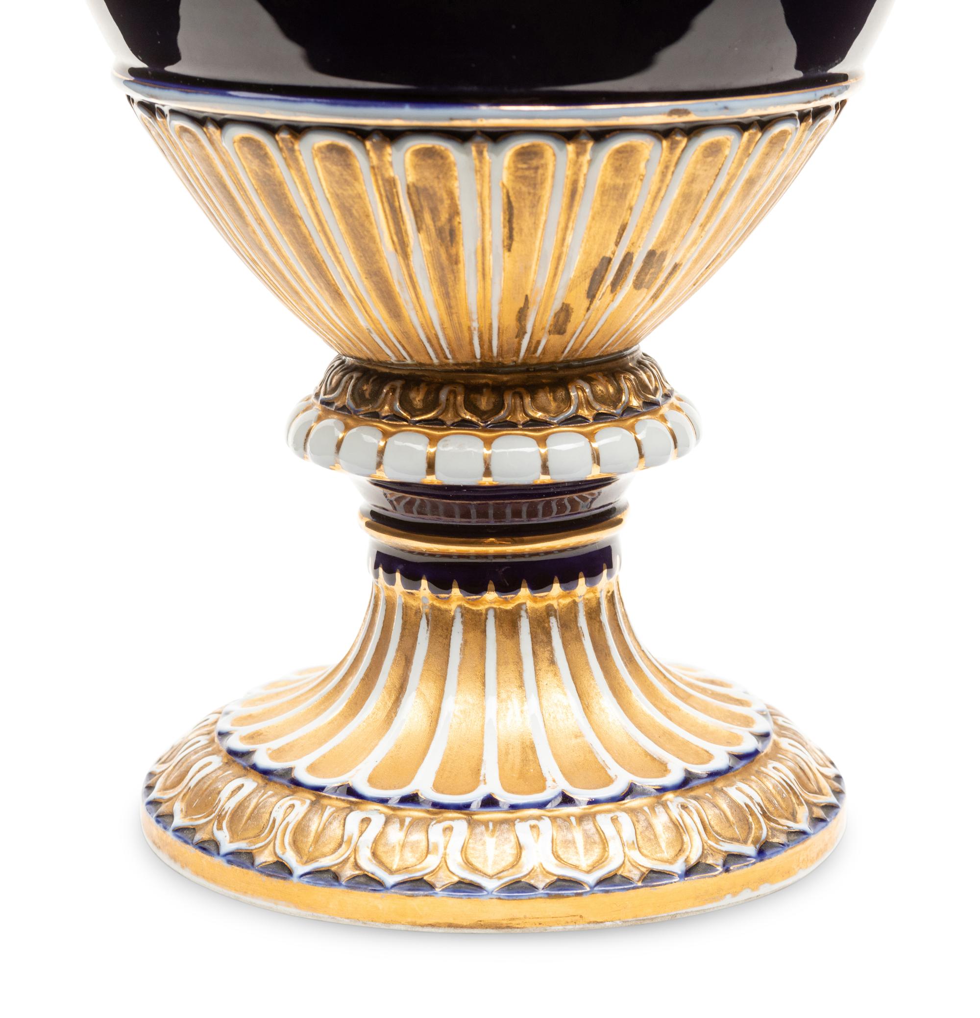 A Meissen Porcelain Snake-Handled Urn