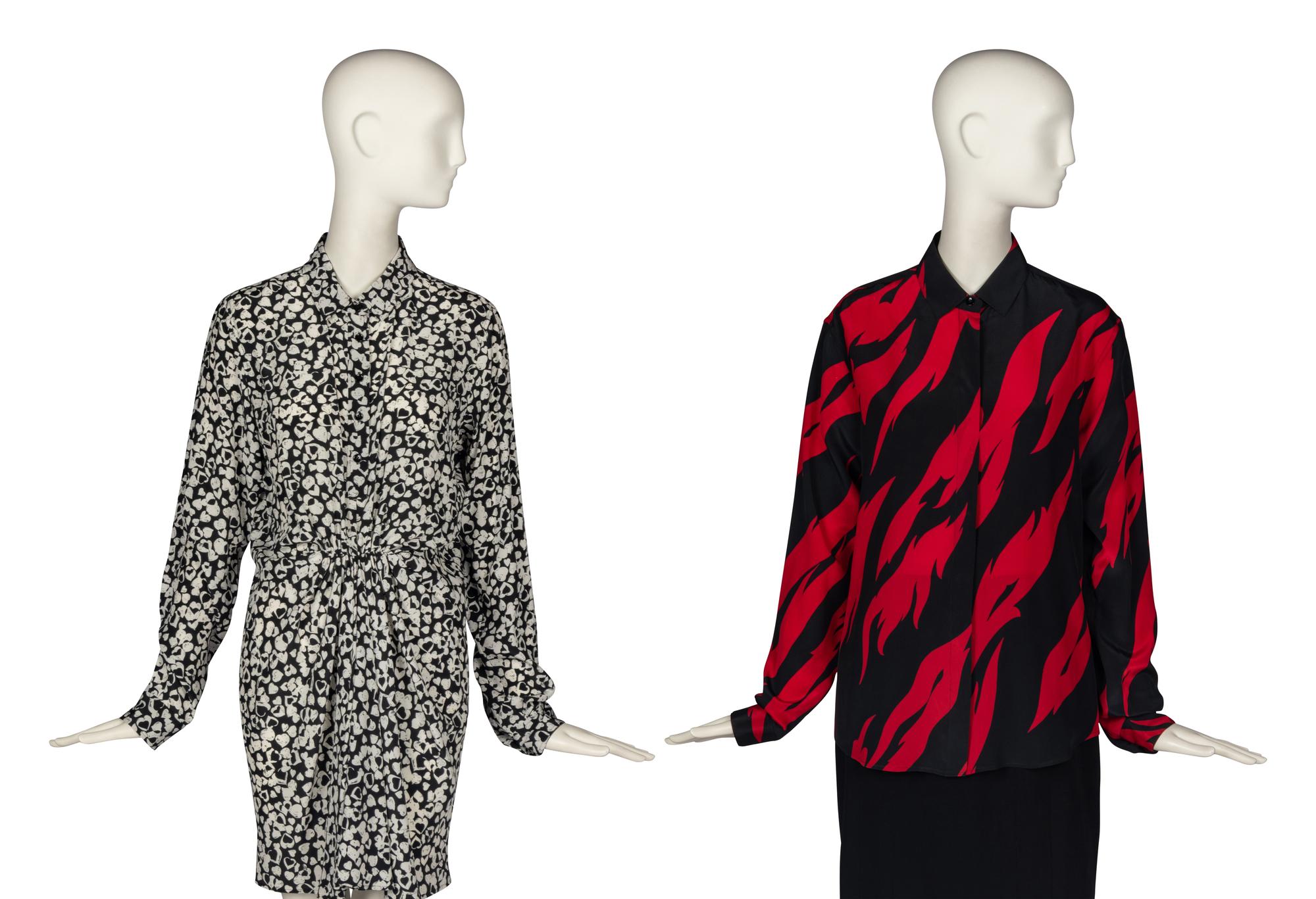 Saint Laurent Silk Dress and Blouse