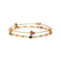 COLLECTION OF YELLOW GOLD, DIAMOND AND GEMSTONE BANGLE BRACELETS