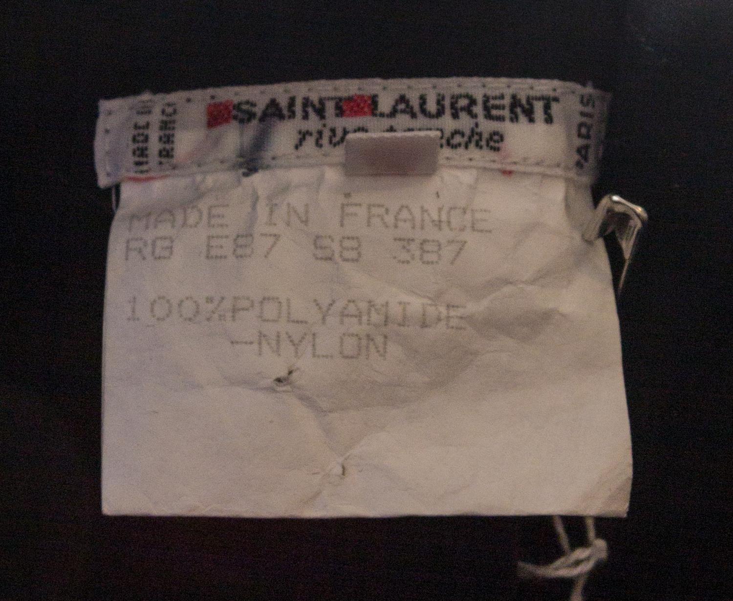 An Yves Saint Laurent Black Bustier, Size 44.