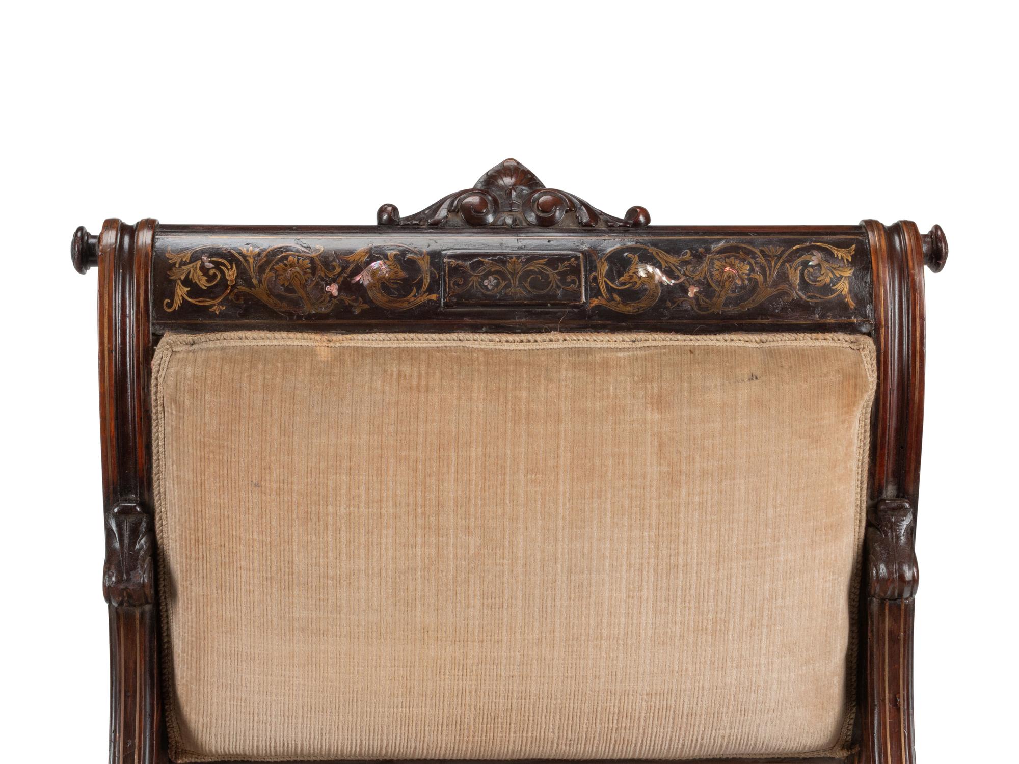 A Pair of Victorian Mahogany Slipper Chairs