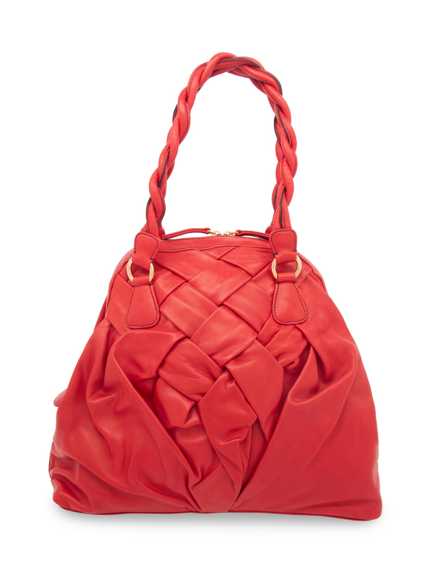 Valentino, Red Nappa Leather Bag