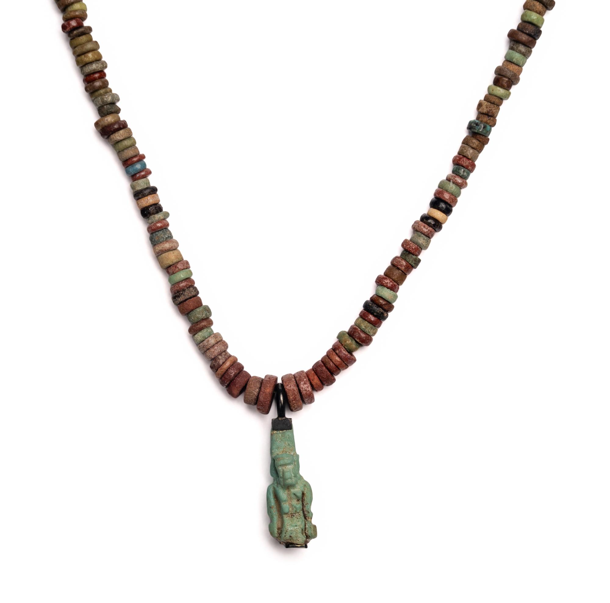 Two Egyptian Bead and Faience Necklaces