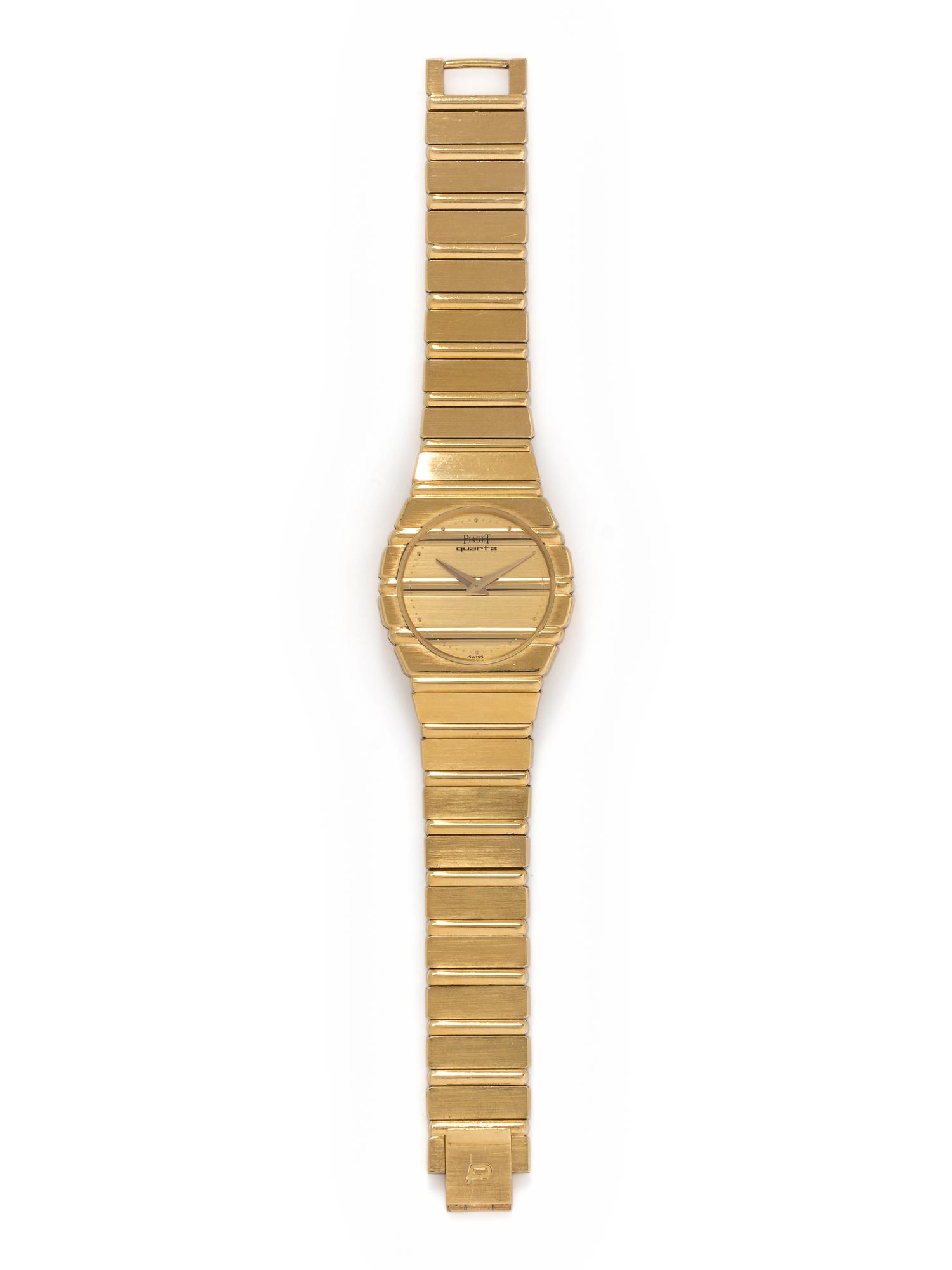 PIAGET, 18K YELLOW GOLD 'POLO' WRISTWATCH