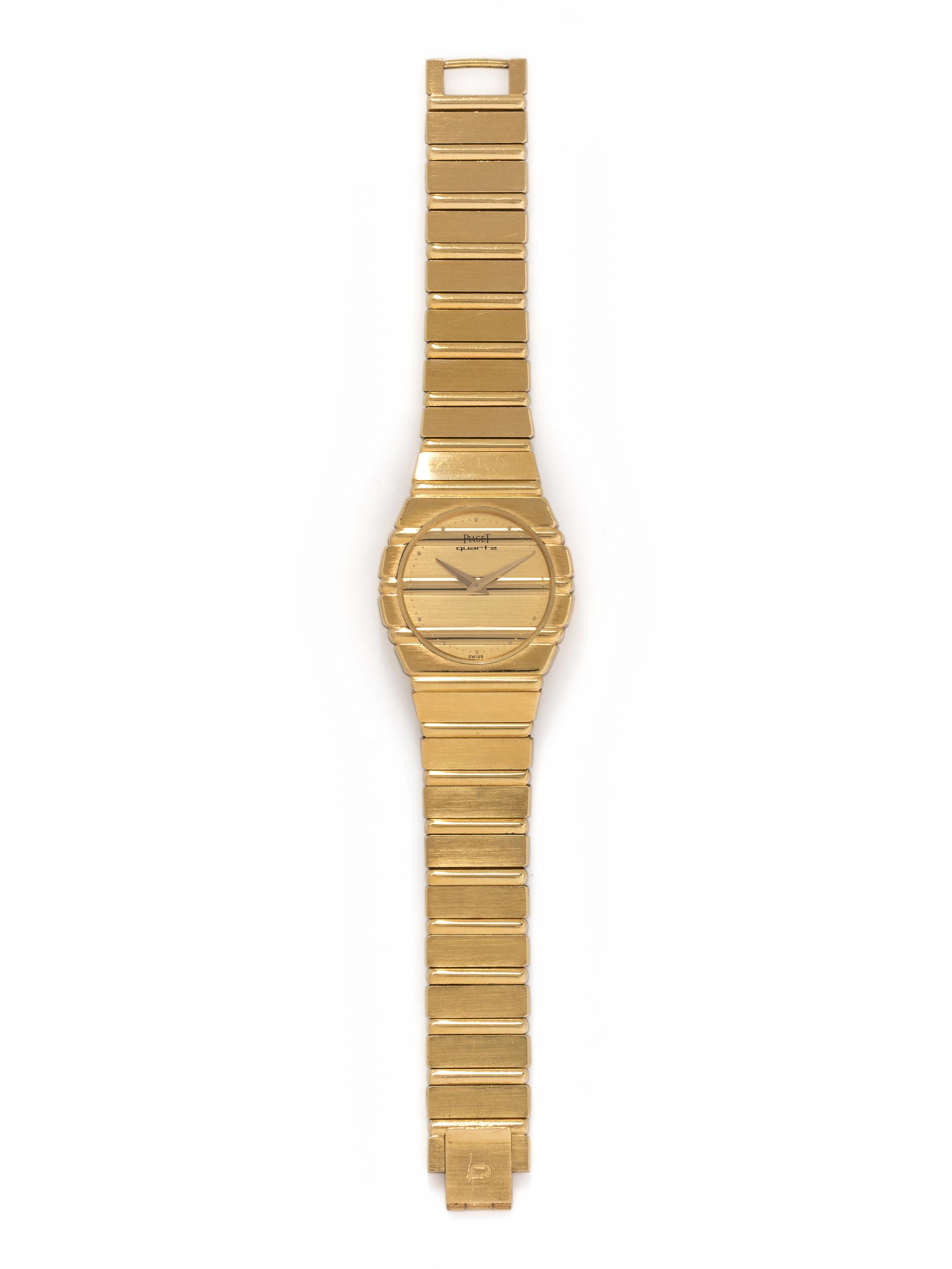 PIAGET, 18K YELLOW GOLD 'POLO' WRISTWATCH