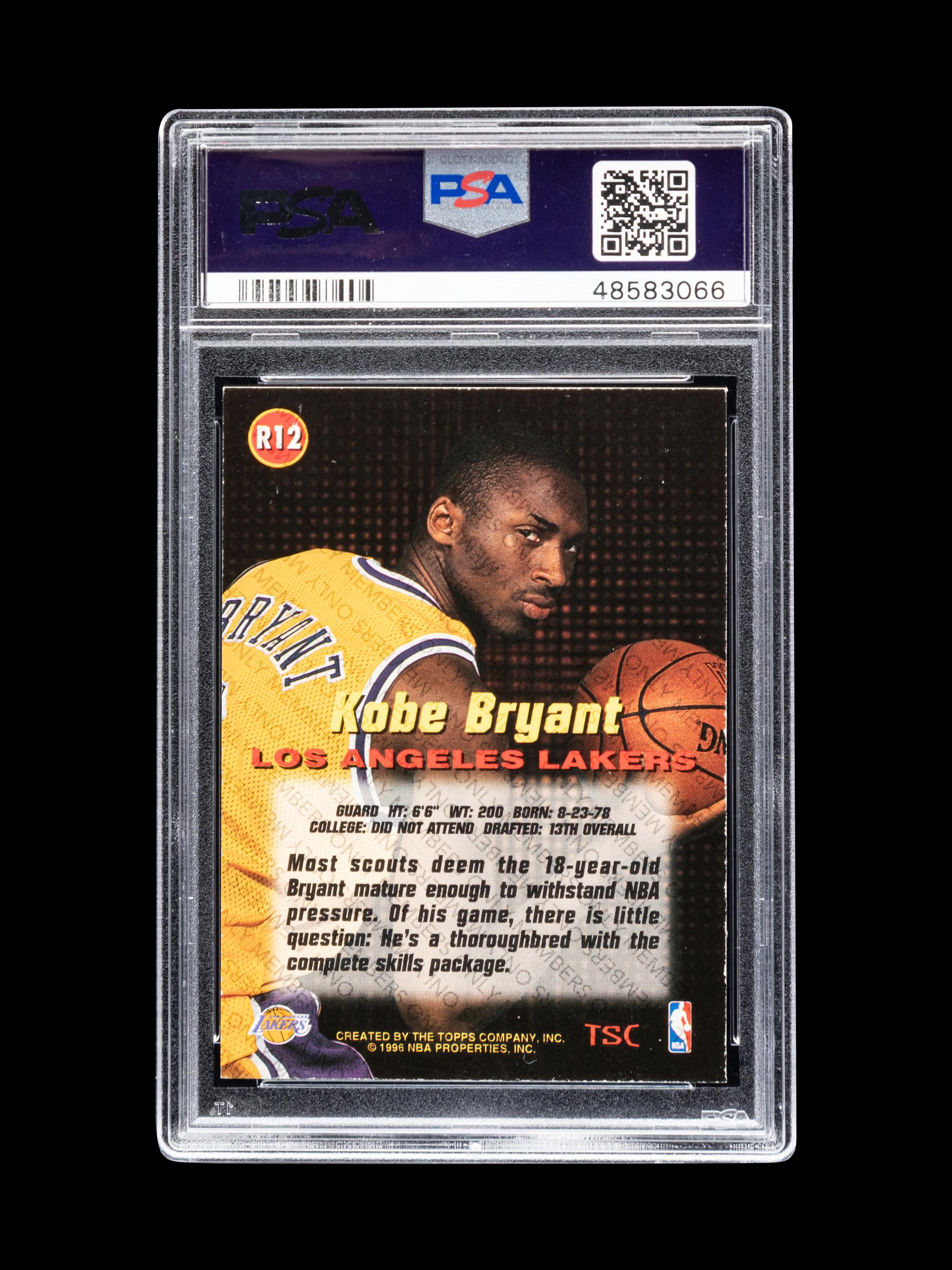 A Group of 1996-97 Topps Stadium Club Kobe Bryant Rookie Basketball Cards,