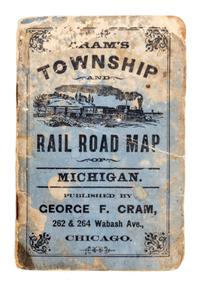 (MAP, RAILROADS) Cram's Township and Rail Road Map ofMichigan. Chicago, c. 1890.