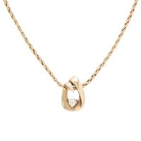 YELLOW GOLD AND DIAMOND PENDANT NECKLACE