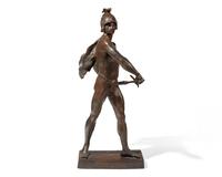 After Emile Louis Picault (French, 1839-1915), A mixed metal sculpture "Honor Patria"