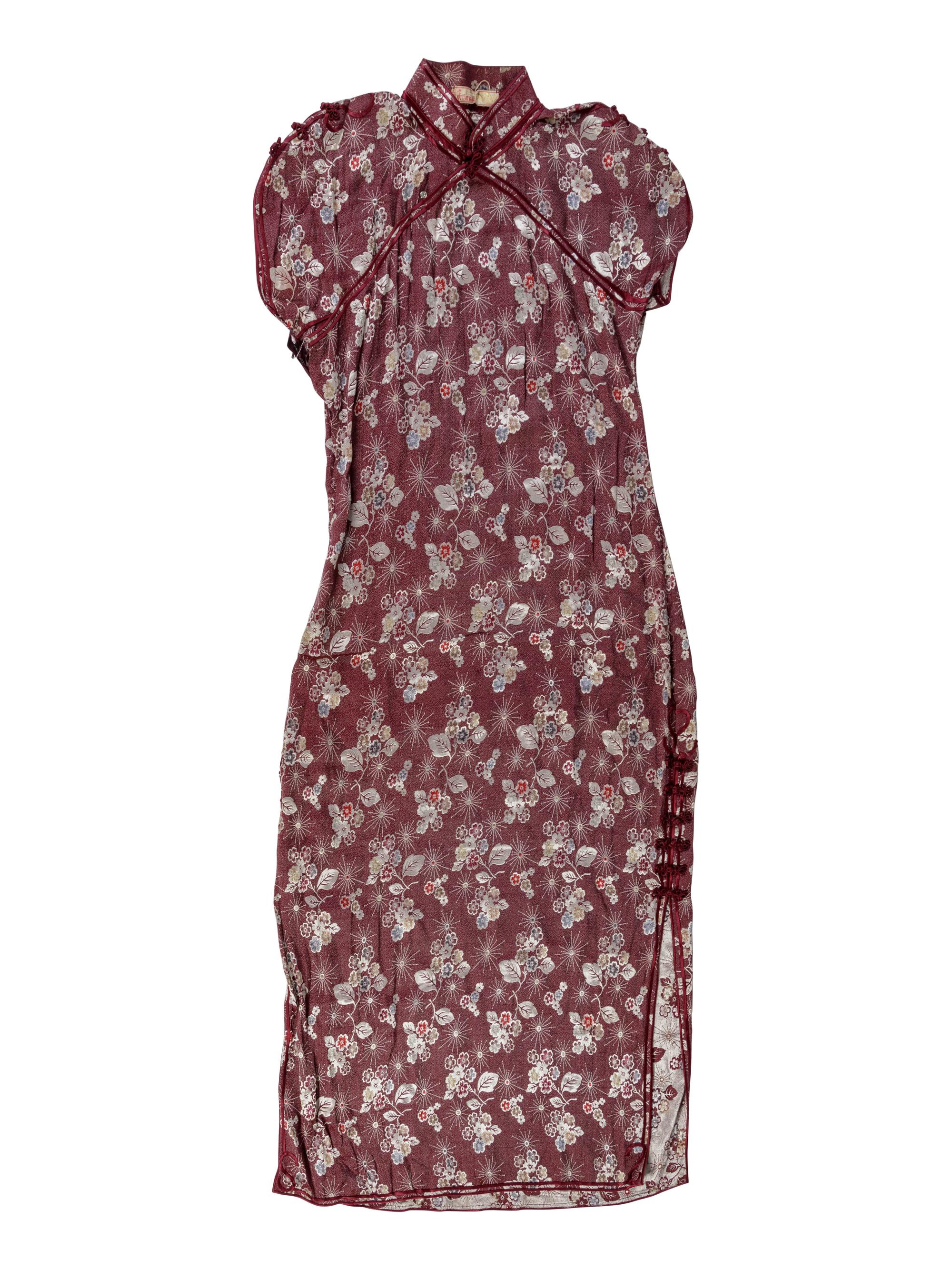 Five Chinese Silk Lady's Cheongsams, Qipao