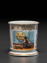A Plumber's Porcelain Occupational Shaving Mug
