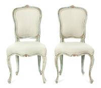 A Group of Six Painted Louis XV Chairs Height 36 inches. — 19TH/20TH CENTURY