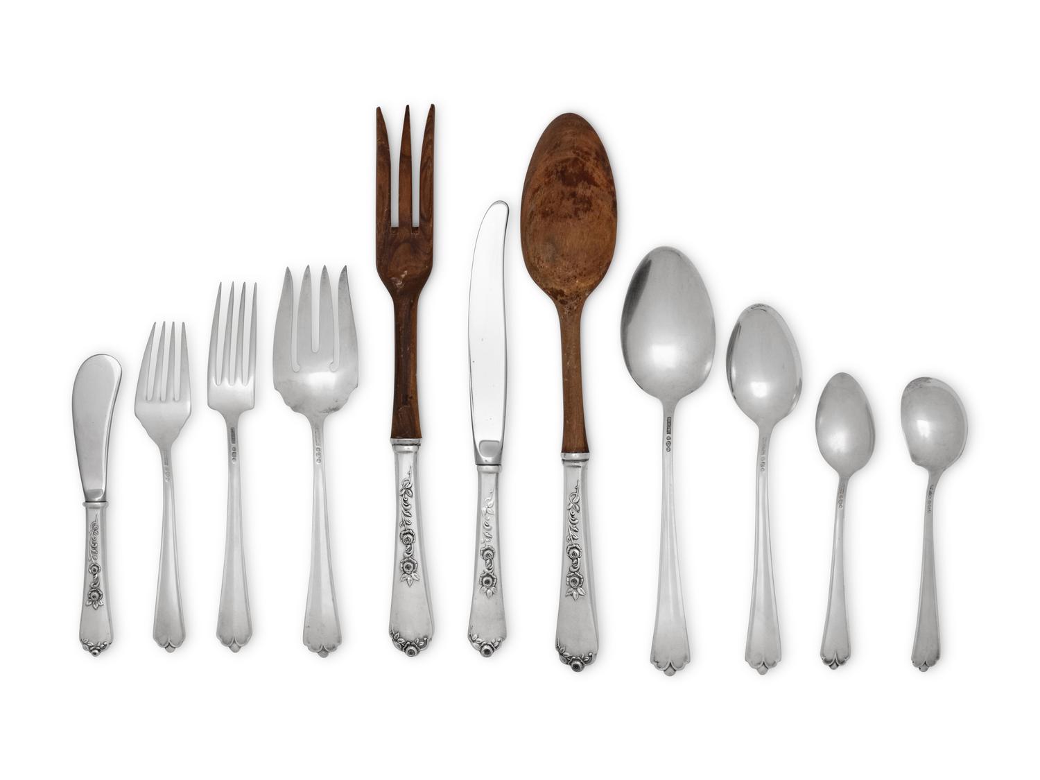 An American Silver Flatware Service