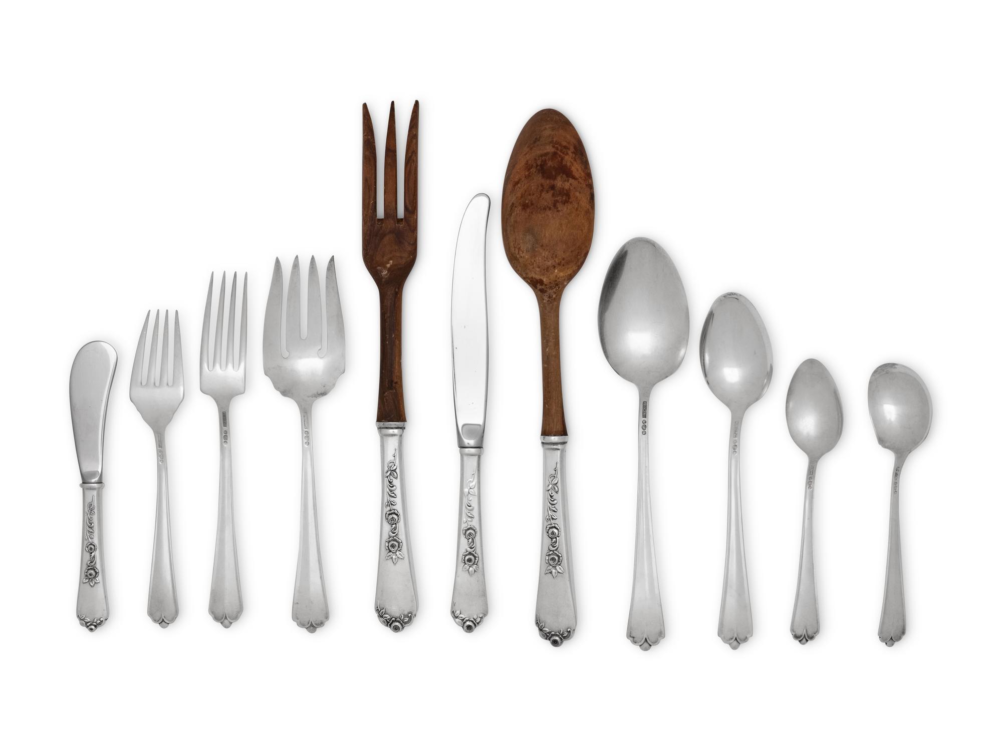 An American Silver Flatware Service