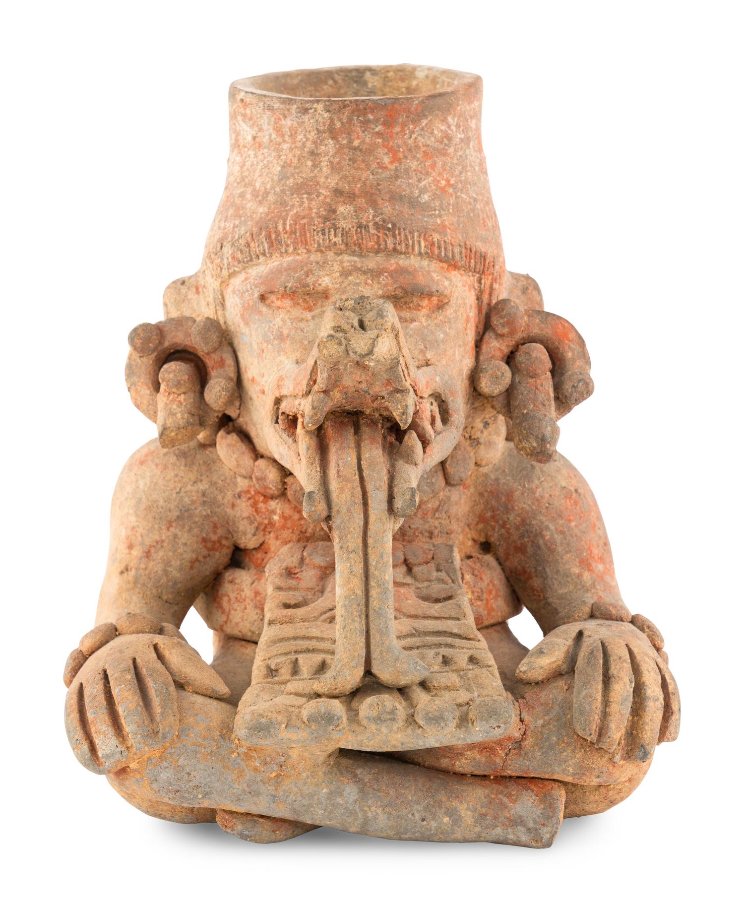 A Zapotec Funerary Urn with a Deity