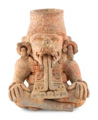 A Zapotec Funerary Urn with a Deity