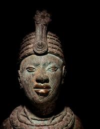 A Benin Style Bronze Bust of an Ife Ruler
