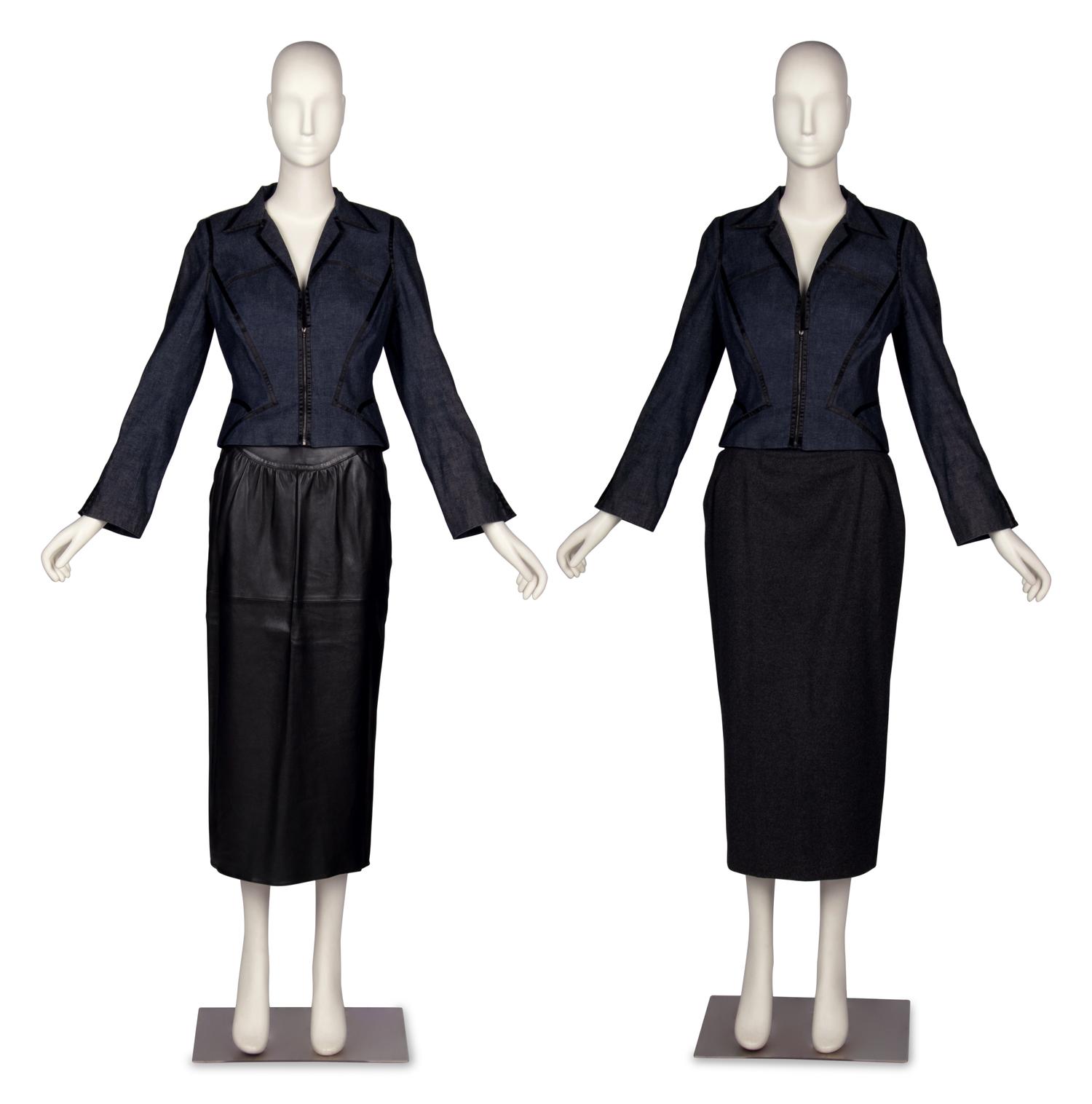 Mugler Jacket & Two Karl Lagerfeld Skirts