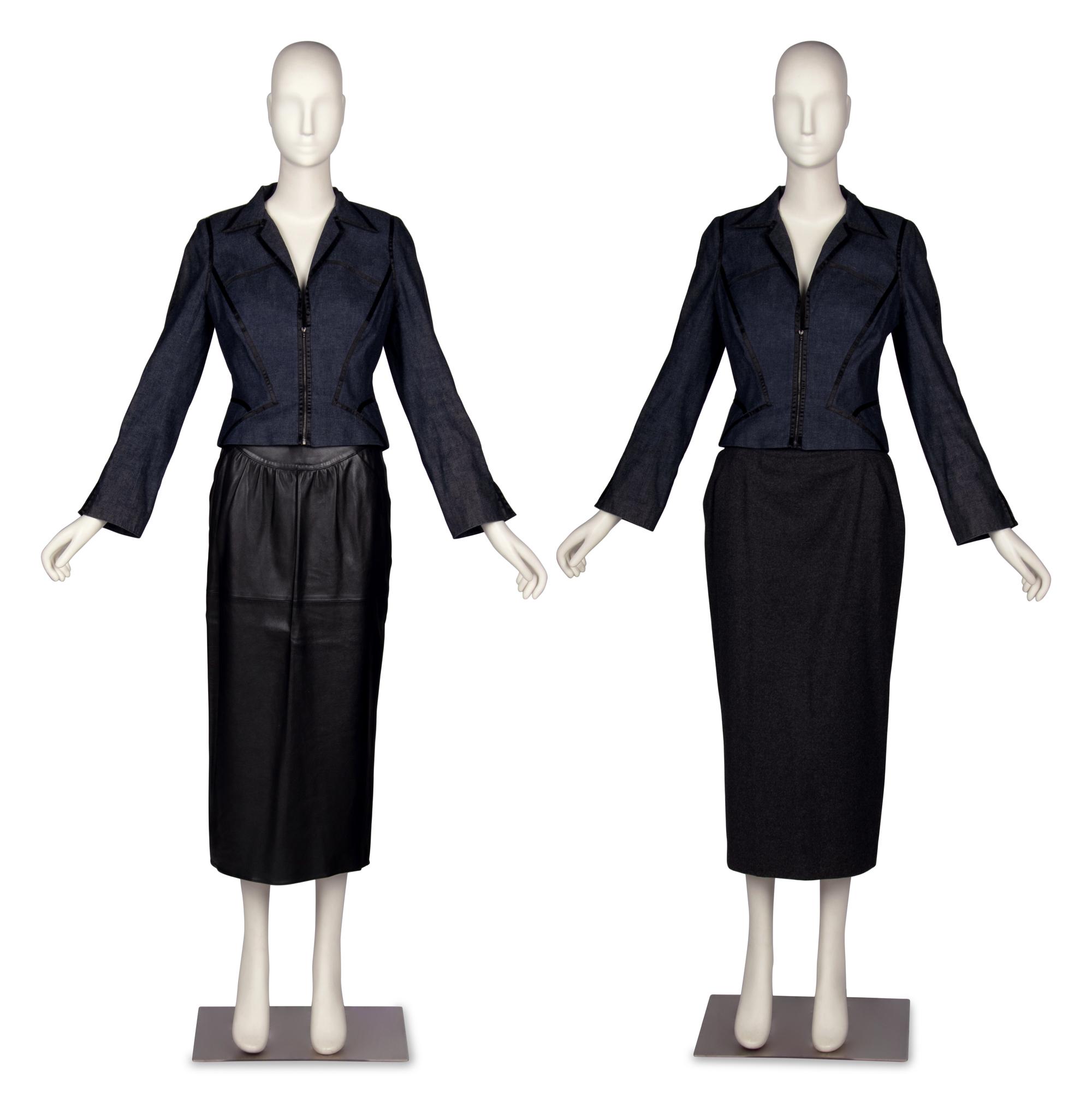 Mugler Jacket & Two Karl Lagerfeld Skirts