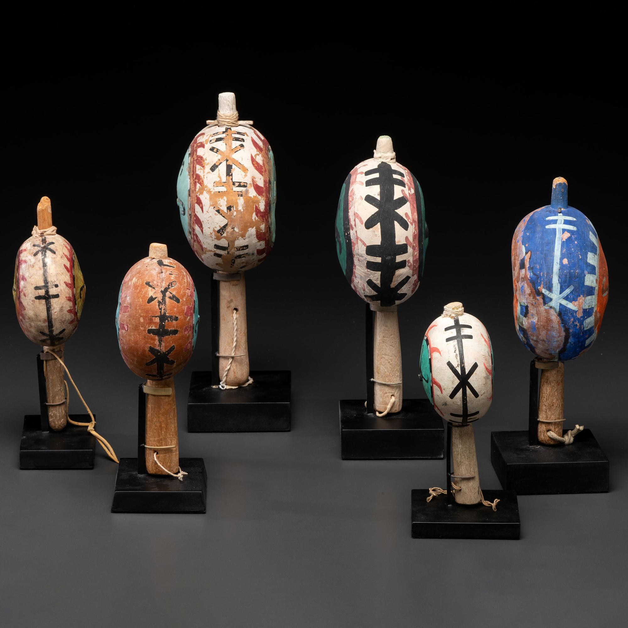 Group of Pueblo Polychrome Rattles, From the Collection of Dick Jemison, Alabama