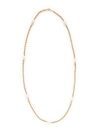 YELLOW GOLD AND ANGEL SKIN CORAL NECKLACE
