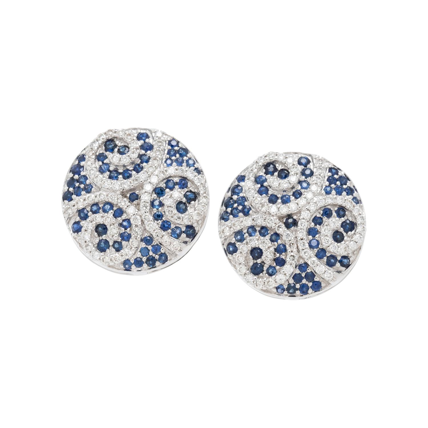 DIAMOND AND SAPPHIRE CUFFLINKS
